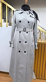 Açık Gri Trençkot