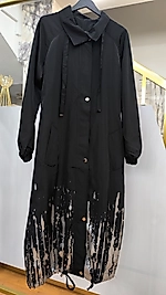 Siyah Paraşüt Kumaş Yağmurluk