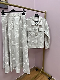 Gri Jabal Sun Etek~Gömlek Takım