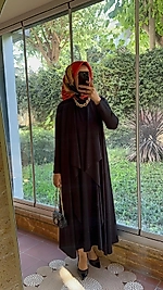 Volanlı Siyah Takım