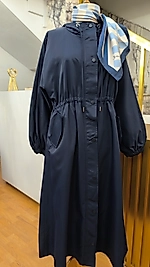 Yeşil- Beyaz Şeritli Lacivert Kap