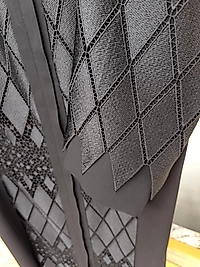 Baklava Desenli Siyah Kap