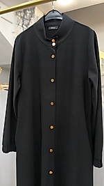 Siyah Gold Düğmeli Kap